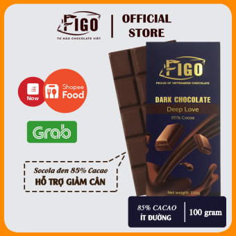 Dark Chocolate 85%- Socola đen đắng giảm cân 85% Cacao Figo thanh 100gr