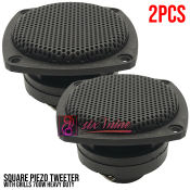 2PCS 700W Round Piezo Tweeter With Grills Heavy Duty