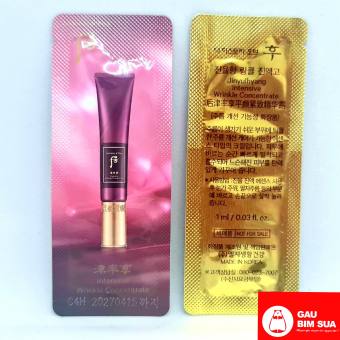 Whoo Gói 1ML Tinh chất serum Whoo đỏ Intensive Wrinkle Concentrate giảm nhăn vùng Mắt rãnh cười