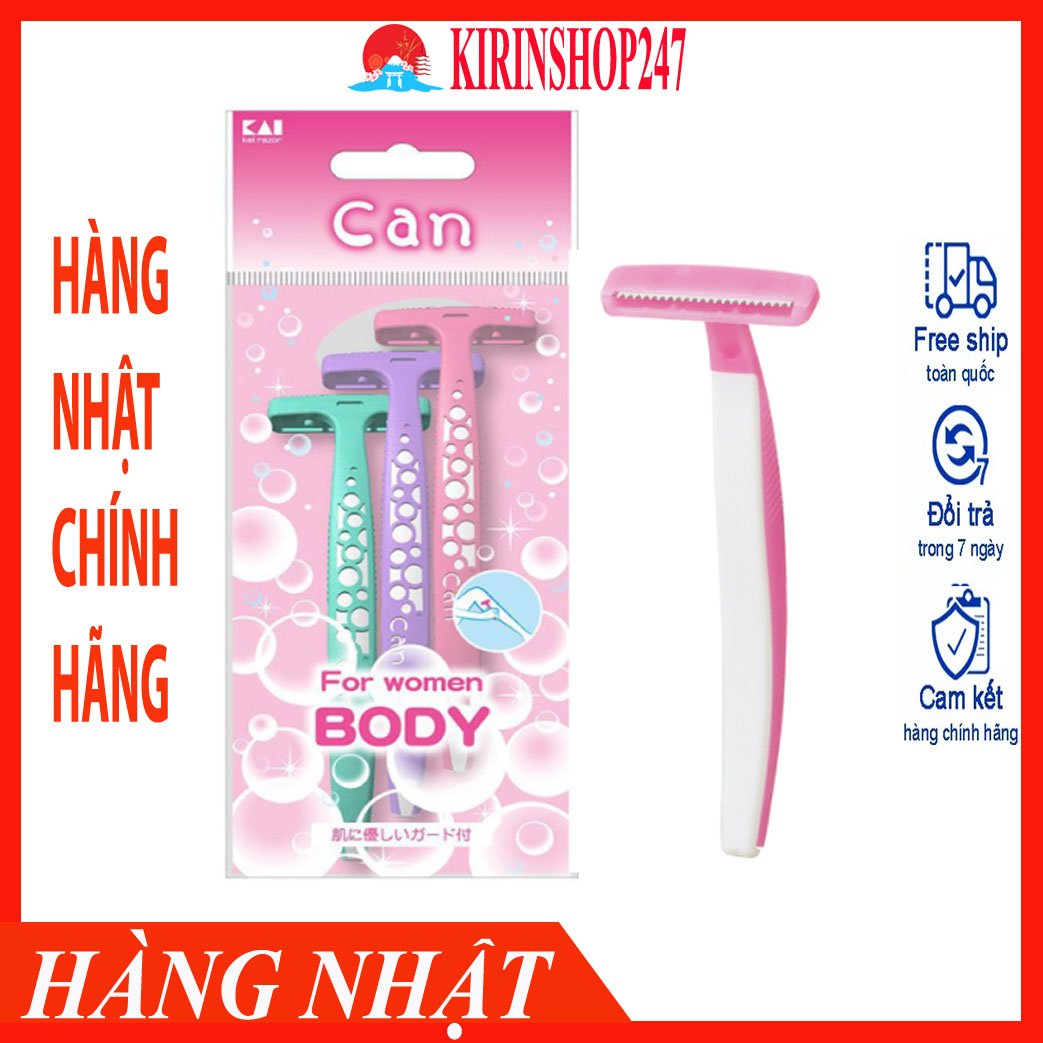 Set 3 dao cạo cho nữ can kai nhật bản