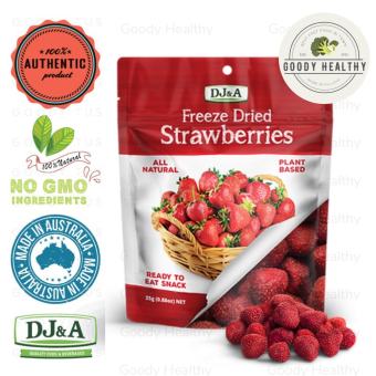 Dâu tây sấy giòn DJ&A 25g Úc - FRUITY CRISPS STRAWBERRIES
