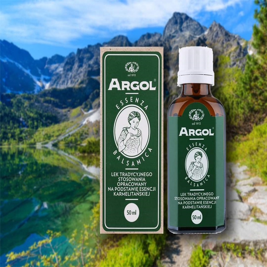 Tinh dầu nhập khẩu ba lan argol essenza balsamica xông mũi họng, ngừa cảm cúm, cảm lạnh, say tàu xe, đau đầu chai 50ml