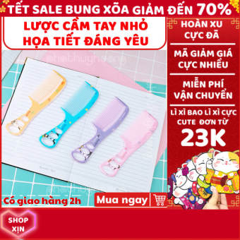 Lược cầm tay họa tiết đáng yêu ✅ FREESHIP🚛Có video thật🎥 Lược cầm tay họa tiết đáng yêu mẫu nhỏ giá rẻ - Phát Huy Hoàng