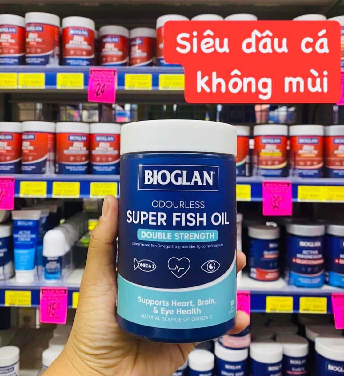 Dầu Cá Bioglan Odourless Super Fish Oil Double Strength 2000mg