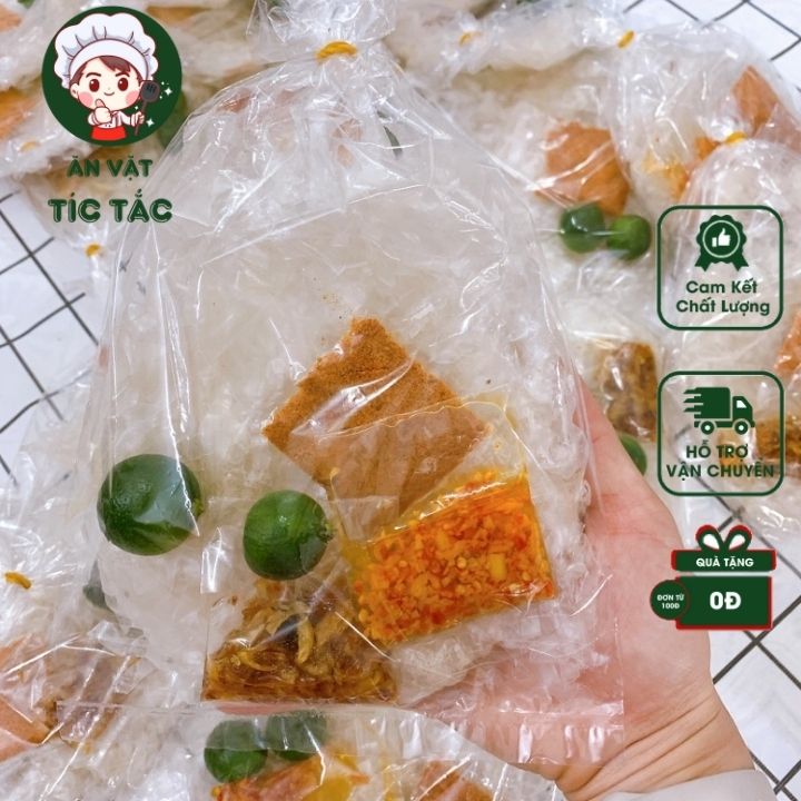 Bánh tráng phơi sương trộn muối tép nhuyễn sa tế tắc hành phi thơm ngon đặc biệt