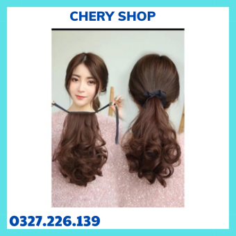 Tóc giả nữ cột ❤️FREESHIP❤️ Tóc giả cột xoăn ngắn mã c25