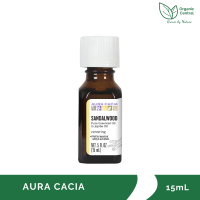 Aura Cacia Sandalwood Pure Essential Oil in Jojoba Oil 15mL
