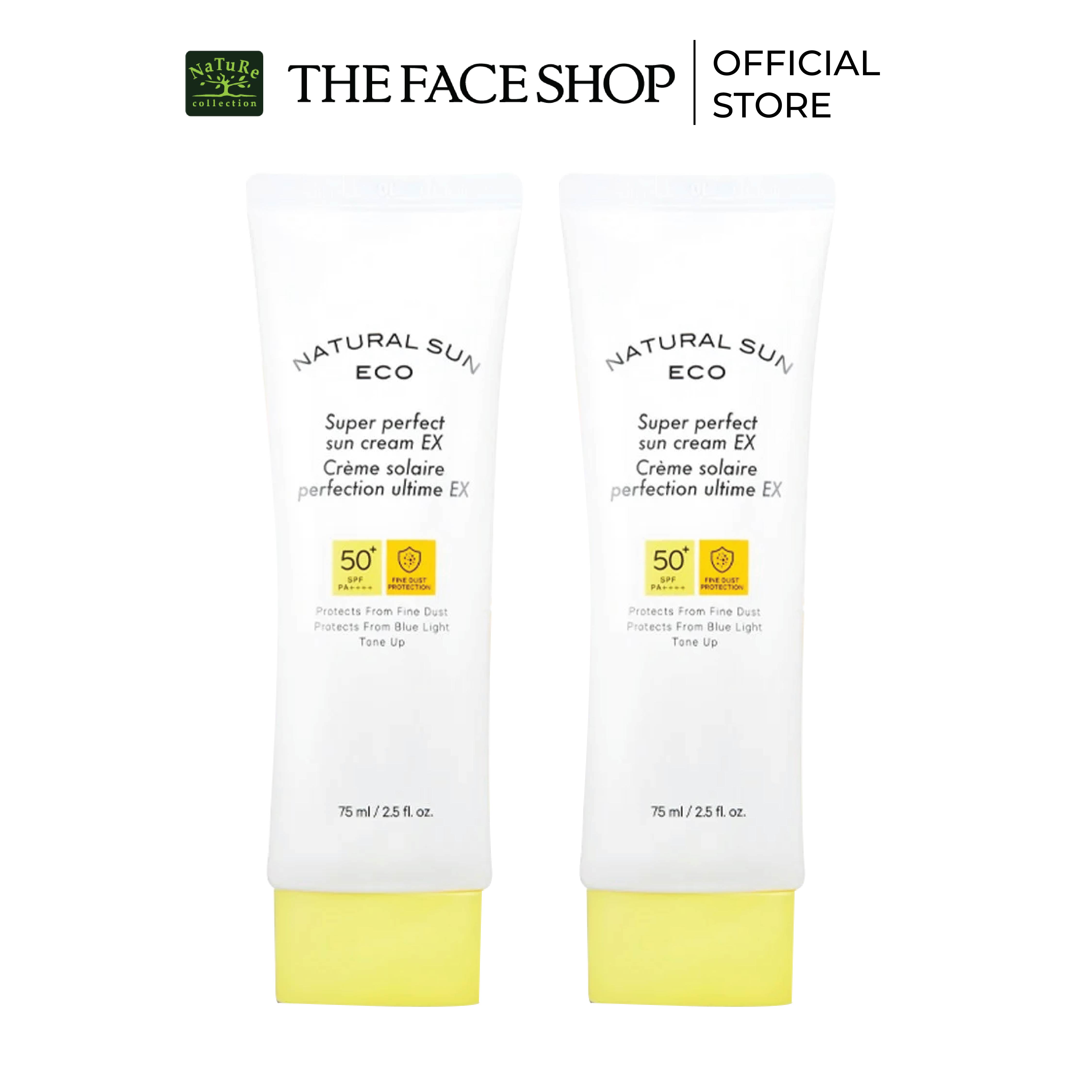 Combo 2 kem chống nắng chống bụi mịn ánh sáng xanh thefaceshop spf50+ pa++++ 45ml/75mx2