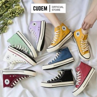 Giày sneaker cổ cao 1970s dáng thể thao nữ thích hợp đi học đi chơi S41