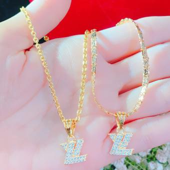 Dây chuyền nữ và mặt LV - D31107 JURI SHOP - Không đen không dị ứng (Dây chuyền dài 50cm)