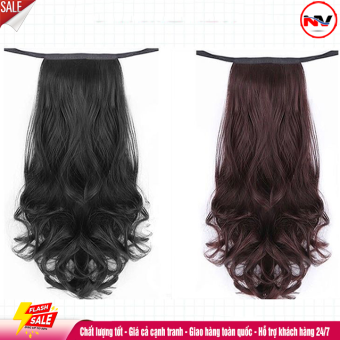 Tóc Xoăn Giả Nữ Kẹp Nửa Đầu Dạng Bấm Kẹp Sợi Tơ Cao Cấp Chịu Nhiệt Hiệu Quả