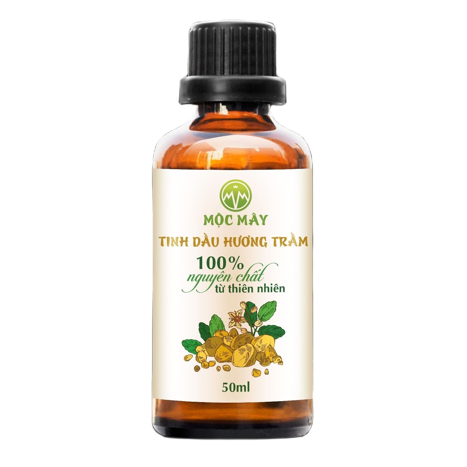 Tinh dầu Hương Trầm 50ml nguyên chất Mộc Mây - tinh dầu nguyên chất từ thiên nhiên xông phòng, thơm phòng, thư giản, đuổi muỗi
