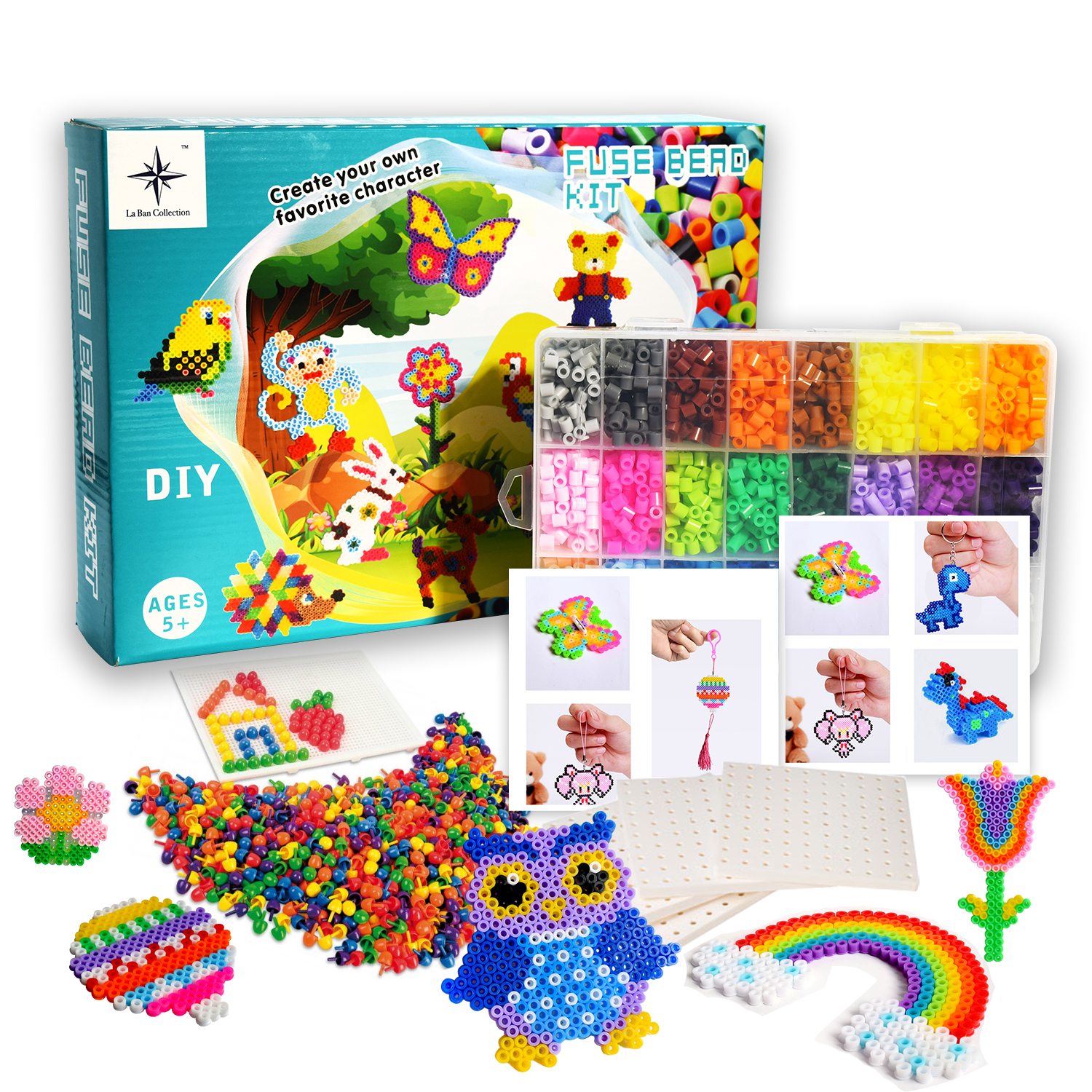 Toys Water Fuse Beads Kit for Kids Craft Art 5mm Beads DIY Melting Beads  Set Pixel Beads Art Kit Create Your Favorite Magical Figures by Perler Beads  - China Perler Beads and