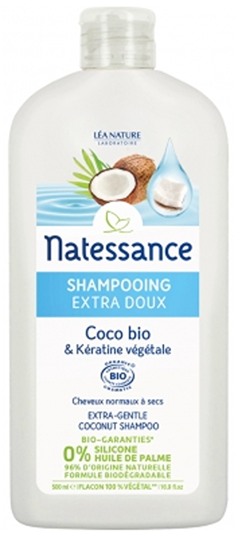 Natessance Nourishing Shampoo Organic Argan and Vegetable Keratin 500 ml