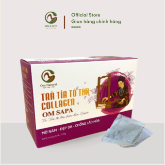 Trà Tía Tô Tím Collagen Mờ Nám Đẹp da Om Sapa 125gr