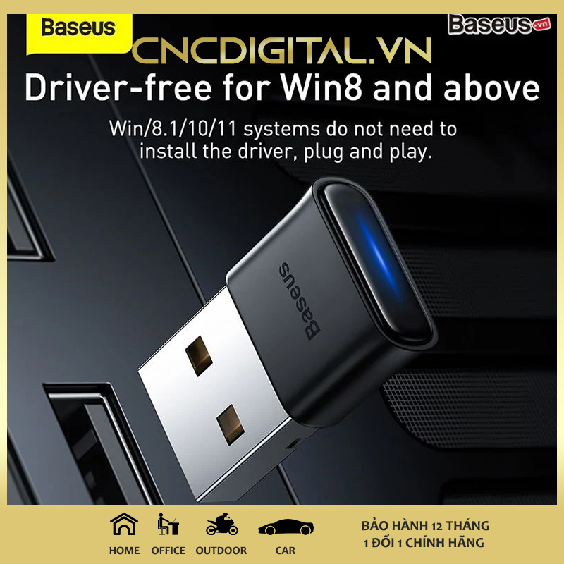 USB Bluetooth / thiết bị tạo bluetooth cho máy tính Baseus Wireless Adapter BA04