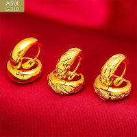 ASIX GOLD Original 18k Saudi Gold Women Earrings Shiny Star Ear Ring