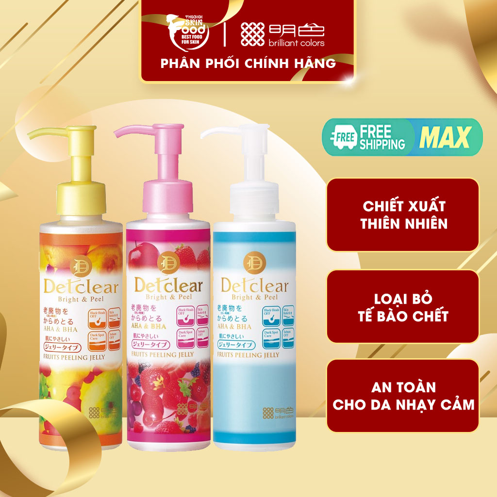 Tẩy Tế Bào Chết Dạng Gel Meishoku Det Clear Bright & Peel Fruits Peeling Jelly