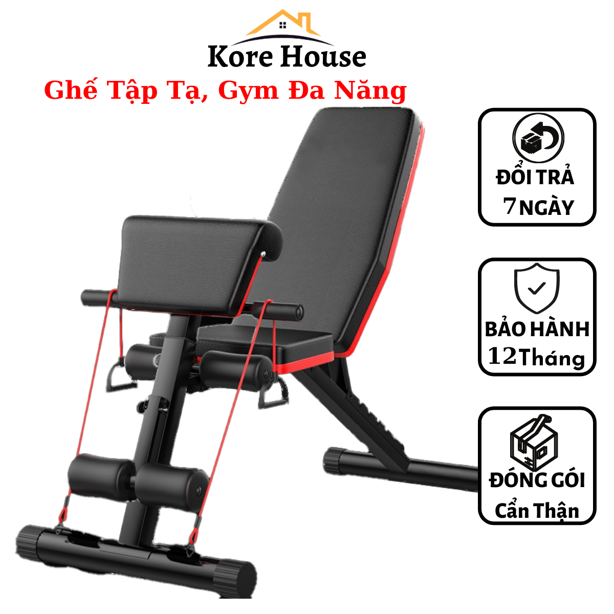 (Bảo Hành 1năm) Ghế Tập Tạ Đa Năng - Ghế Tập Gym Tại Nhà, Máy Tập Gym, Cơ Tay, Bắp Tay, Cơ Bụng