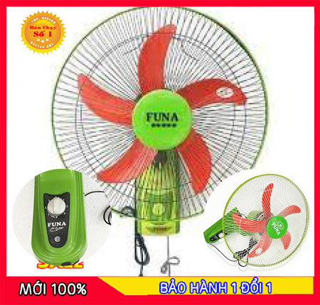 Quạt Điện Treo Tường Funa - Quạt gió treo tường 5 cánh công suất lớn - lưc gió mạnh