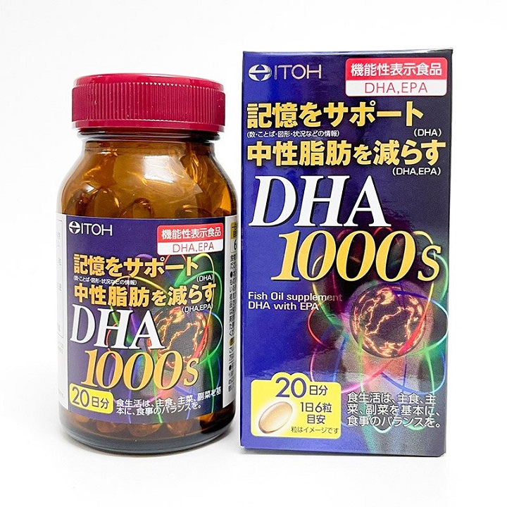 Viên uống bổ não dha 1000s hộp 120 viên nhật bản