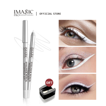 IMAGIC Bút Kẻ Mắt Chống Mồ Hôi Chống Thấm Nước Bút Trang Điểm Mắt Kèm Gọt Bút Chì Mỹ Phẩm Trắng Đen 2 Màu