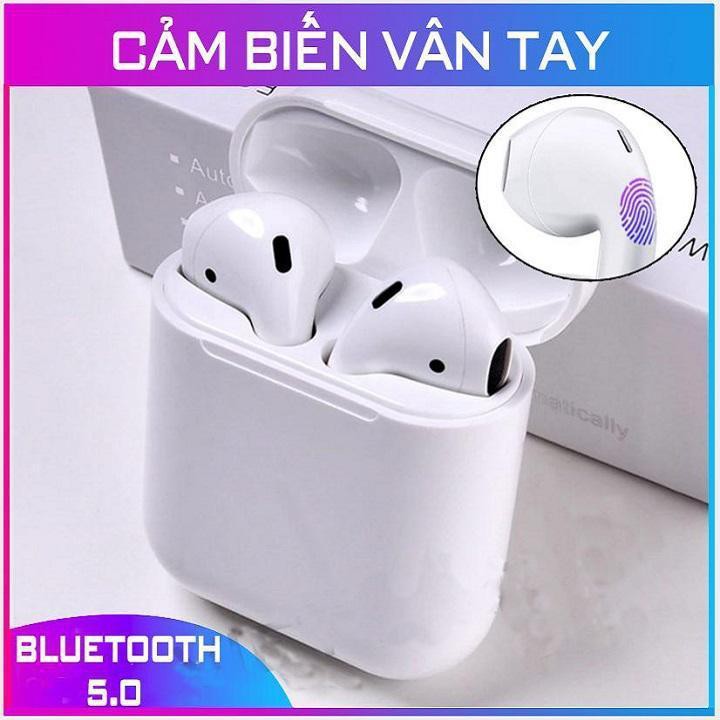 Tai nghe bluetooth mini i12 TWS cảm biến vân tay hàng chính hãng