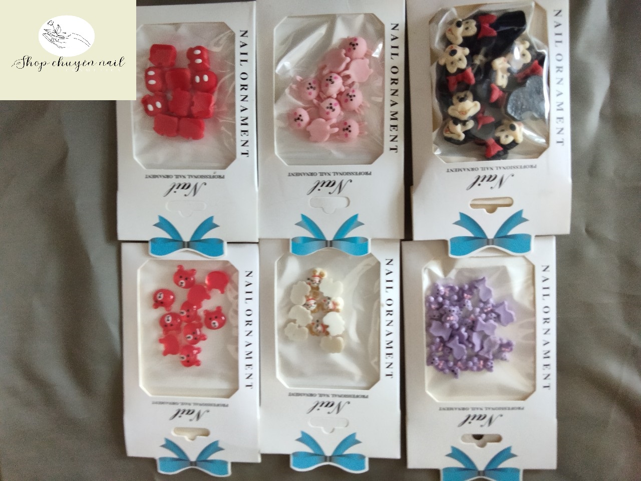 1 Charm nơ các loại trang trí móng