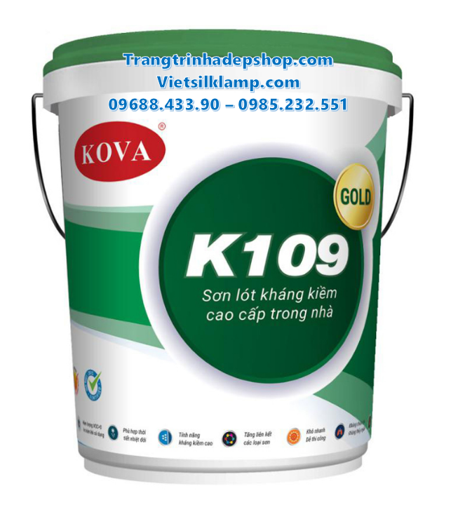 Sơn lót nội thất - Sơn kháng kiềm cao cấp KOVA K109-GOLD (20kg)