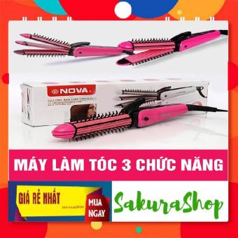 Máy duỗi tóc - máy bấm tóc - máy uốn tóc xù tạo kiểu tóc 3 chức năng: duỗi, uốn, bấm tạo kiểu tóc - 3in1