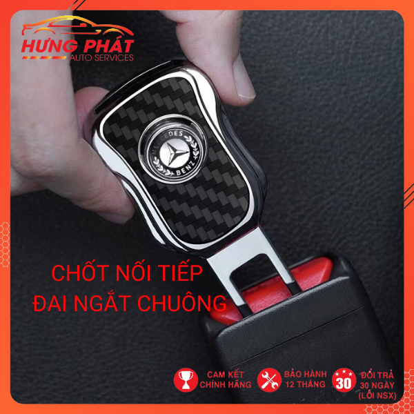 Chốt cài dây an toàn ô tô cắm nối tiếp, đai ngắt chuống ô tô full logo các hãng xe ô tô
