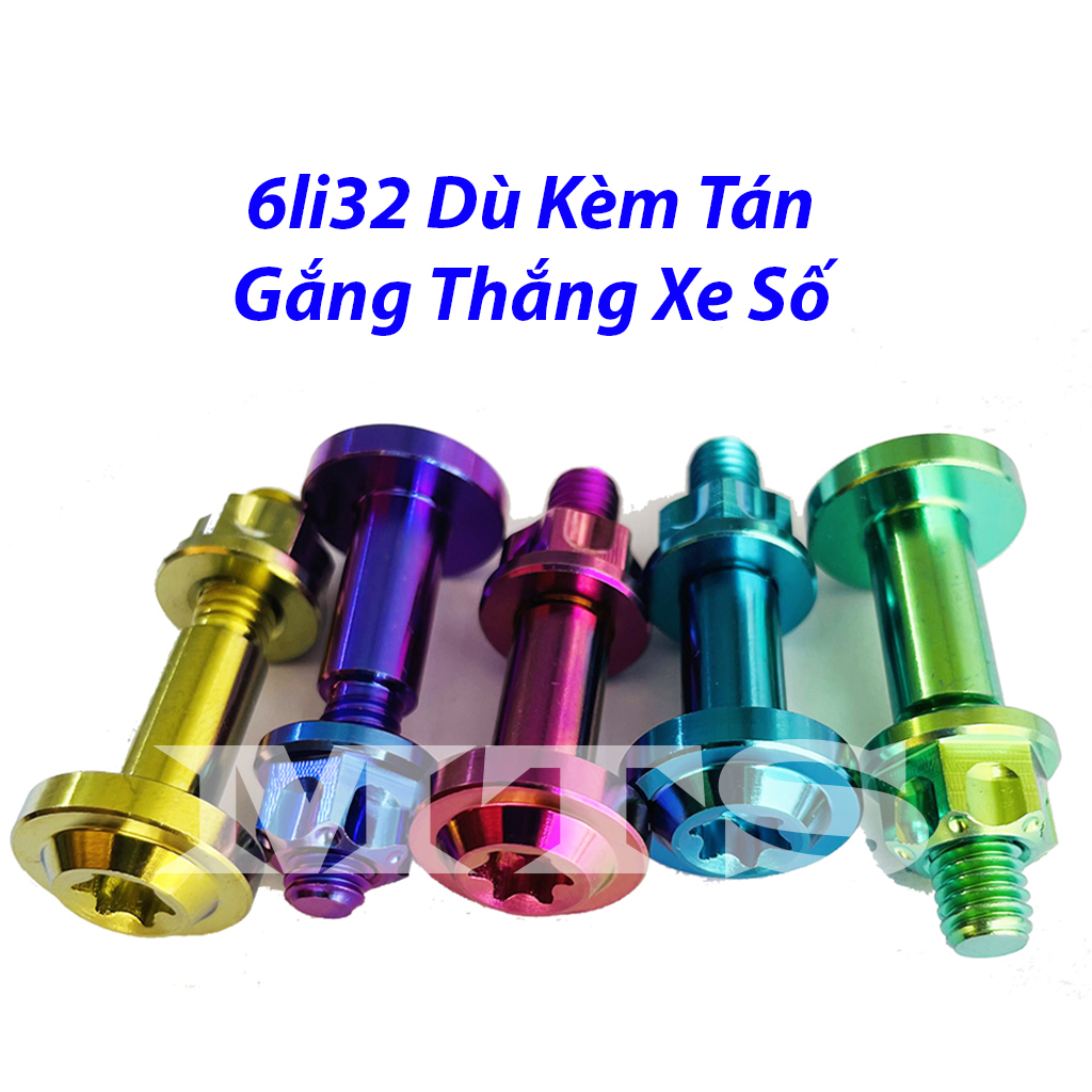 Ốc Tay Thắng Titan Gr5 Dù Kèm Tán Xe Số Cho Sirus/Sonic/Raider/Wave/Dream/Satria/Tarus 6li32 Dù-MTS