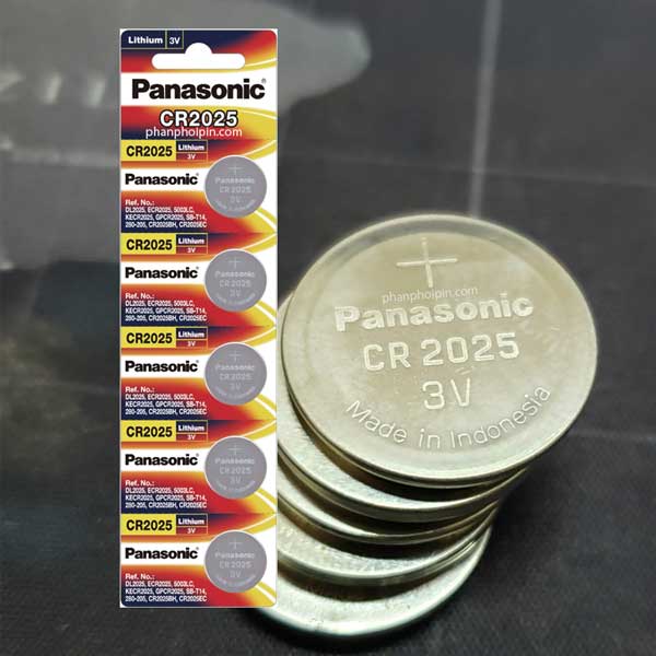 Vỉ 5 viên pin panasonic cr2032/2025/2016/1632/1616/1620/1220/1216/2450 lithium 3 volt