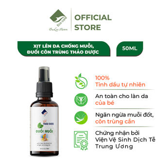 Xịt chống muỗi đốt thảo dược Ecocare 50ml, thành phần 100% tự nhiên, ngăn côn trùng và muỗi cắn an toàn - hiệu quả