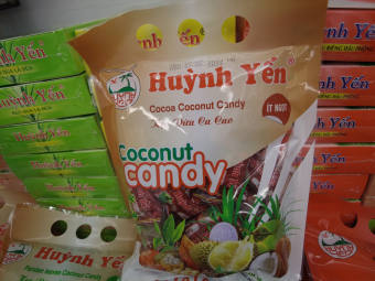 Kẹo dừa Bến Tre Huỳnh Yến chính hãng gồm 6 vị khác nhau - Kẹo dừa ít ngọt gia truyền, mềm dẻo đậm đà vị dừa