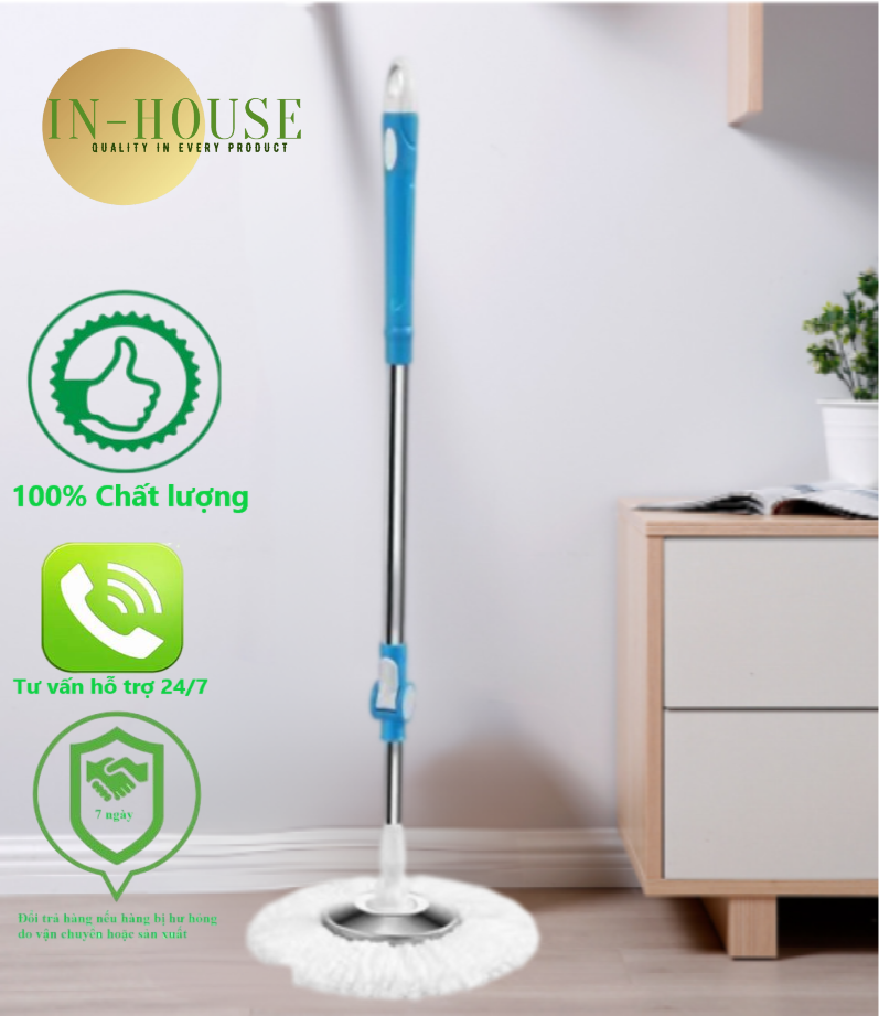 Cây lau nhà rời 360 độ mâm inox