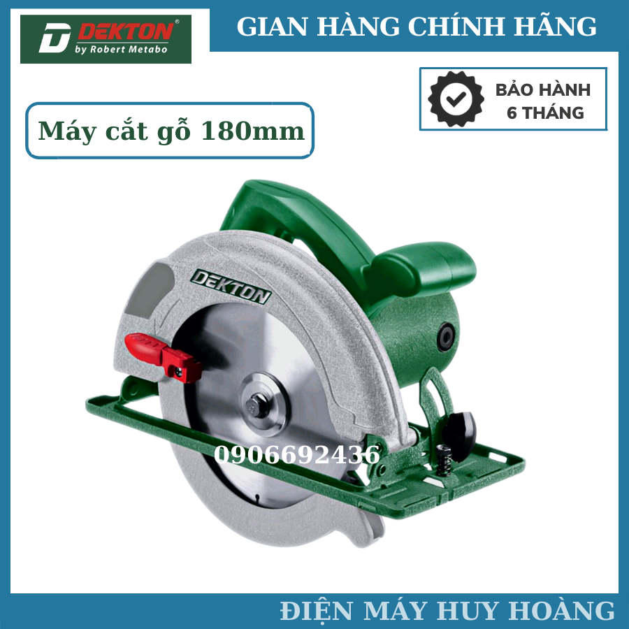 Máy cắt gỗ 180mm chính hãng Dekton - Tặng kèm lưỡi cắt