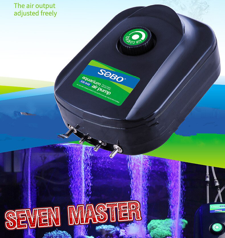 Sobo máy bơm khí oxy công suất cao 8w 12w cho bể cá máy nén khí bể cá, bơm oxy lưu lượng không khí có thể điều chỉnh