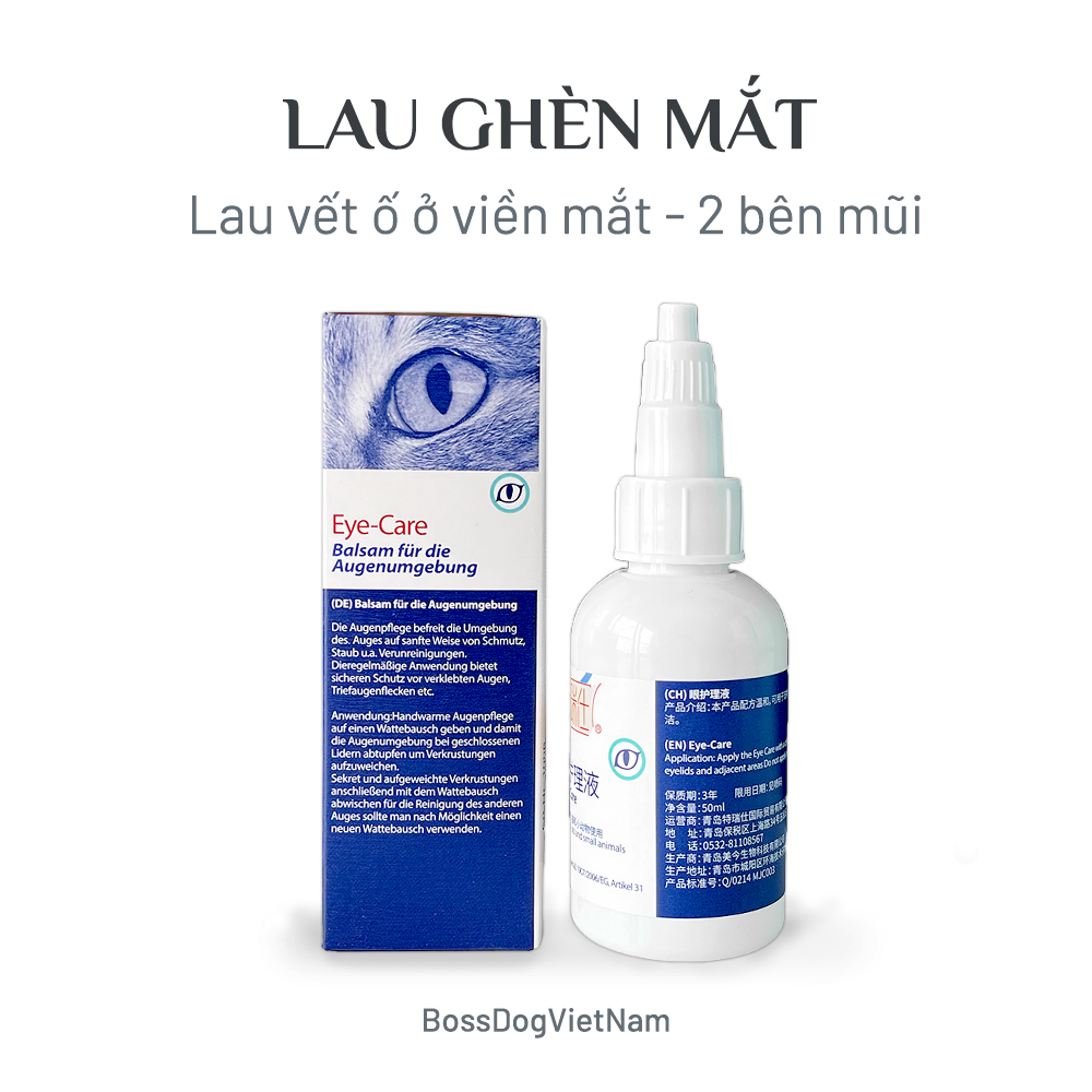 Nước lau ghèn mắt chó mèo Trixie Eye Care - Giảm ố vàng, viêm mắt | BossDog