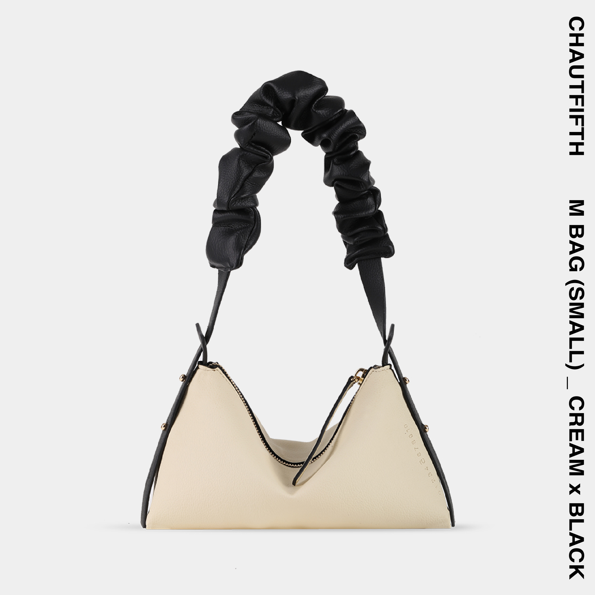 Túi xách m bag màu trắng phối đen - chautfifth