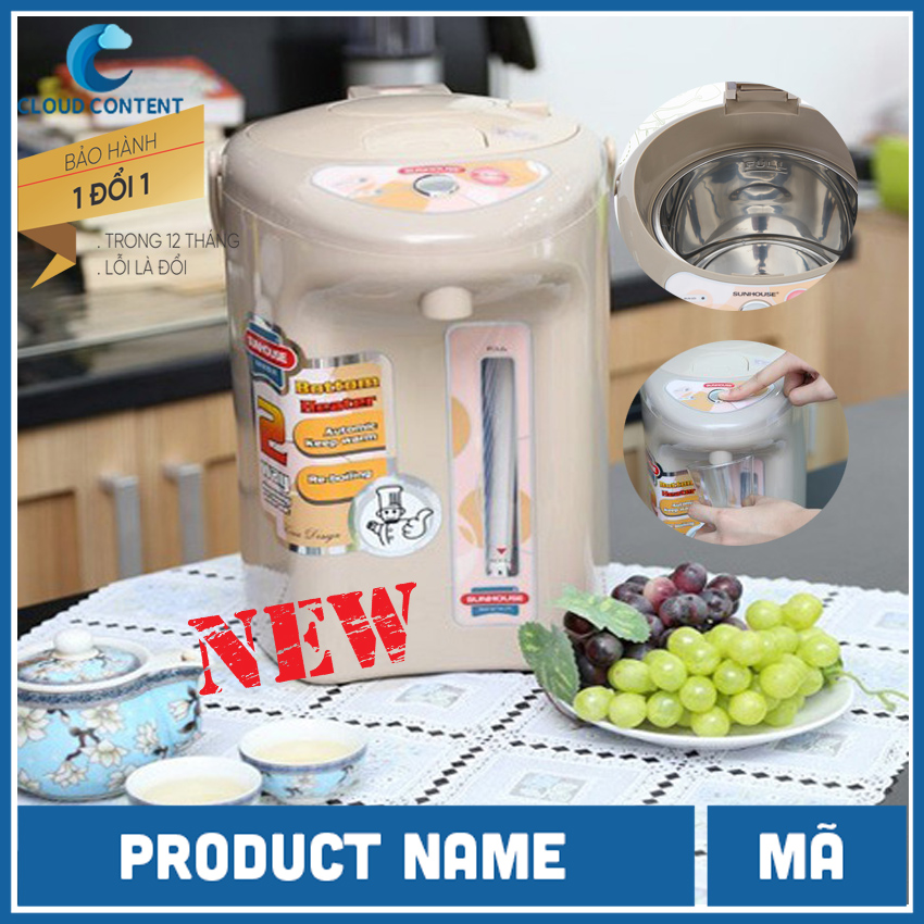 Bình thủy điện sunhouse -sh1530 3.0l - bình giữ ấm , nấu nước nóng nhiệt độ cao , giữ nhiệt lâu tiện lợi cho mọi gia đình