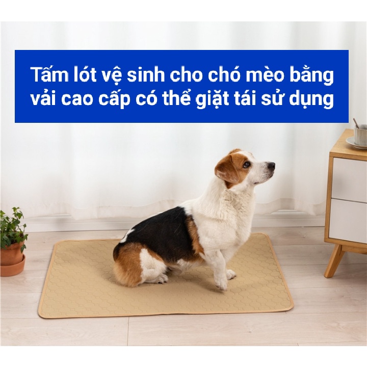 Tấm lót vệ sinh bằng vải cho chó mèo có thể giặt sạch - Tã lót chuồng thấm nước tiểu cho chó mèo