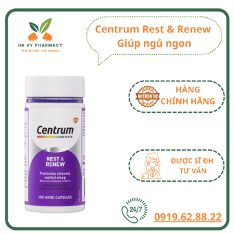 Viên uống ngủ ngon Centrum rest and Renew Centrum Úc 100 viên
