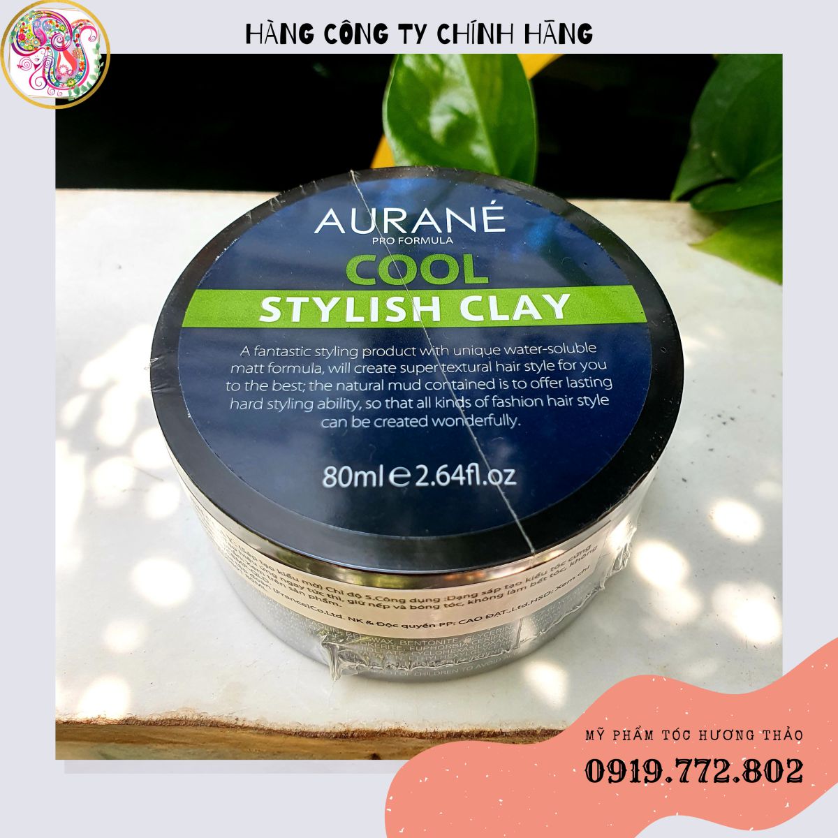 (AURANÉ - Có Video) WAX TẠO KIỂU TÓC CỨNG AURANE COOL STYLISH CLAY 80ML