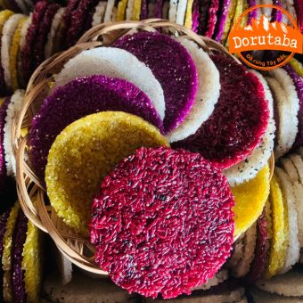 Bánh khẩu chí chọp thơm ngon loại 1 (túi 1kg) Đặc sản bánh khẩu xén, khẩu chí chọp (bánh giòn tan) người Thái Mường Lay - Điện Biên