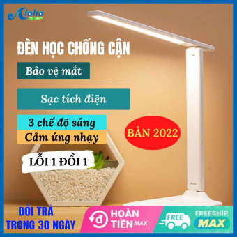 Đèn đọc sách - Đèn học để bàn, đèn học chống cận, 3 chế độ sáng thông minh, làm mờ vô cấp, cảm ứng, kèm dây sạc tiện lợi