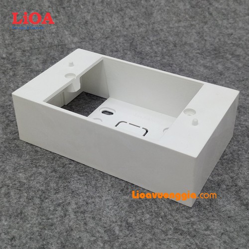 Đế nối đơn lioa seck 257 dùng cho các mặt chữ nhật và module concept - single surface box for module concept plate