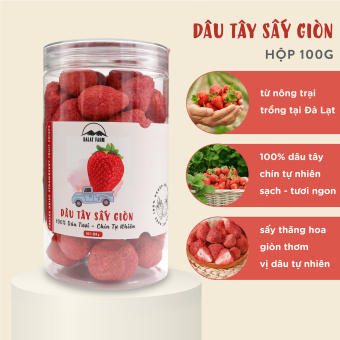 Dâu Tây Sấy Giòn - Hộp 100g