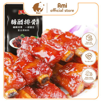 Gia vị nấu Sườn Xào Chua Ngọt ngọt ngon hấp dẫn,sốt gia vị hoàn chỉnh sườn xào chua ngọt gói 60g