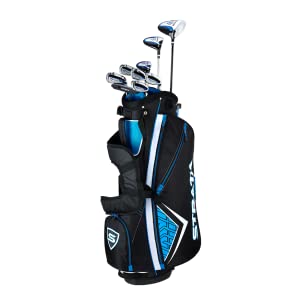 Callaway Men's Strata Complete 12 Piece Golf Club Set Includes: Driver, 3 Wood, 5 Hybrid, 6- 9 Iron, PW, Putter, Stand Golf Bag and 2 Head covers. Right Handed Hander Set · v8